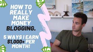 Make Money Blogging In 2021 - How I Make $1,000+ Per Month!