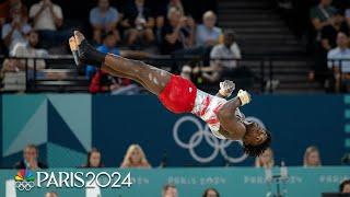 Frederick Richard goes all out on floor routine in men's individual final | Paris Olympics