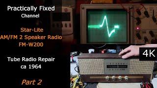 VACUUM TUBE RADIO REPAIR - AM/FM ALIGNMENT - Part 2  1964 Star-Lite w/Sencore SG165 & EICO VTVM [4K]