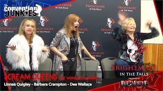 Scream Queens Linnea Quigley, Barbara Crampton, Dee Wallace  Frightmare in the Falls Horror Con 2019