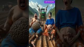 Evolution of cat: Sumo wrestler & woman sitting on dirty road with ghost tractor 5 #cat#cute#shorts