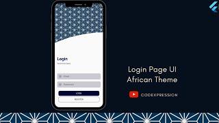 African Print Theme Login Page UI Flutter Speed-code