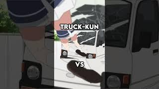 Who is stronger(Wheel edition) Truck-kun vs Camera man