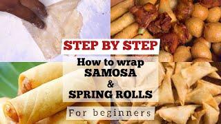 MY SMALL CHOPS BUSINESS | HOW TO WRAP SAMOSA & SPRING ROLLS | small chops