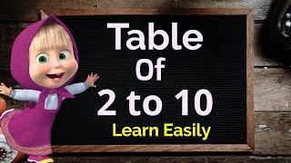 Table of 2 to 10, Multiplication Table of 2 to 10, 2 se 10 tak table  2 se 10 ka pahada, Maths table