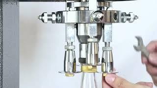 Tutorial how to adjust ROPP aluminum caps bottles sealing capping machine