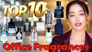 TOP 10 WORK & OFFICE Fragrances for Men 2025 ft. Ashley | Compliment Test