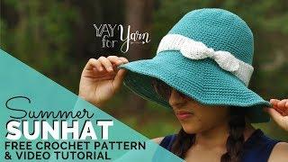 Summer Sunhat - Free Crochet Pattern for Babies, Kids, & Adults | Yay For Yarn