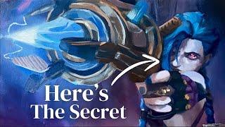 How to Paint in Arcane’s Iconic Artstyle | Jinx Oil Painting