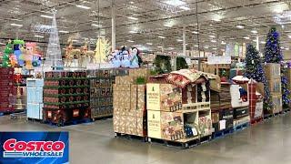 COSTCO CHRISTMAS DECORATIONS TREES KITCHENWARE FURNITURE SHOP WITH ME SHOPPING STORE WALK THROUGH