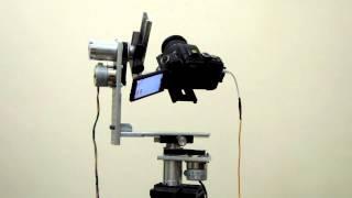Electric camera tripod head - auto pan & tilt demonstration