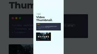 How To Add Thumbnail To Video In HTML | Adding thumbnail to html video | HTML CSS Project