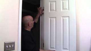 How to adjust a door when it's hitting the sides.