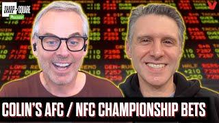 Colin Cowherd's NFL Playoff bets for Chiefs-Ravens, Lions-49ers, AFC-NFC Champ | Sharp or Square