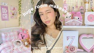 PINTEREST IT GIRL ROOM  coquette + danish pastel + kpop room makeover | cloudmiin