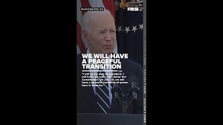 President Joe Biden pledged a peaceful transfer of power