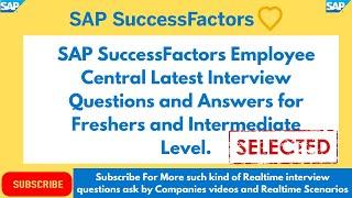 SAP SuccessFactors Employee Central Job Interview Questions & Answers ask by Companies 2024 |@SAP