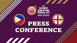 Philippines v Georgia - Press Conference | FIBA Olympic Qualifying Tournament 2024 - Latvia