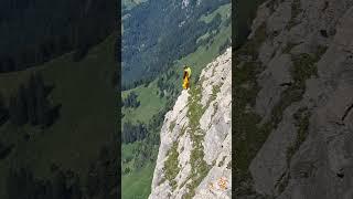 Wingsuit launch Chäserrugg Switzerland