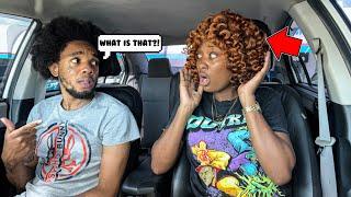 Got Into My Bf Car With This Lace Wig To See His Reaction