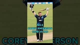 Longest sixes in cricket history