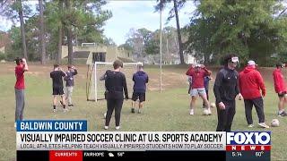 Bells and whistles: Visually impaired students play soccer at U.S. Sports Academy