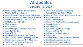 Have you heard these exciting AI news? - January 12, 2024 - AI Updates Weekly