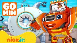 Blaze and the Monster Machines | 60 MINUTOS de Resgates de ROBÔ  com Blaze e AJ | Nick Jr.