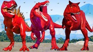 TRex Red Dinosaurs Fighting IRex vs Big Dinosaurs Fighting & Breakout Jurassic World Evolution