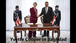 Yvette Cooper flies to Baghdad to give the Iraqis £1 million, part of a plan to reduce immigration…