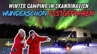 Festgefahren im Tiefschnee ohne Allrad!  Wir stecken fest beim Winter Vanlife in Schweden! Teil 8