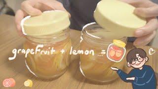 [Drink w/me] I like grapefruit lemon ade too much so I want to share how I make.