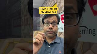 IRMA 2024 -26 Final 1st Shortlist Out | Waiting List Movement Coming Soon