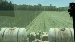 Planting with the roller crimper - from inside the cab