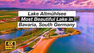 Altmühlsee / Lake Altmühlsee / Gunzenhausen / Bavarian Lakes in South Germany / 4K UHD