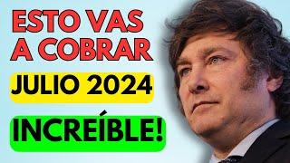  EXCELENTE NOTICIA a JUBILADOS y PENSIONADOS ANSES  AUMENTO de JULIO  BONO  MILEI