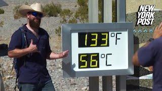 Death Valley packed with tourists to feel record heat