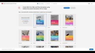 Adobe Document Generation - Demo Playground