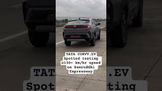 Tata Curvv.EV spotted testing at 130+ km/hr speed on Samruddhi Mahamarg #viralvideo #viralshorts