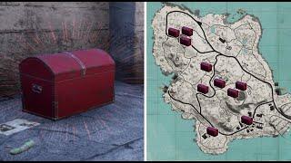 All Red Crate (hidden airdrop) Spawn Locations on Batterie Snodekt - Vigor