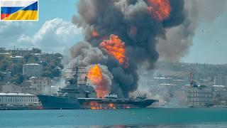 3 MINUTES AGO! The ONLY RUSSIAN Aircraft Carrier SUNK in First Ukrainian F-16 Fighter Jet Operation