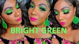 Bright Green Eye Look ||  Kolorful Kalmele