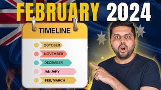 Student Timeline For February/March 2024 Intake in Australia