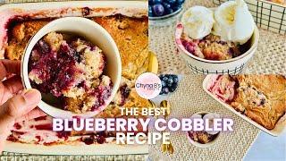The Best Blueberry Cobbler Recipe - Easy & Delicious - Boozy Blueberry Cobbler: Bake It Tipsy &Tasty