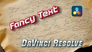 Fancy Text - DaVinci Resolve