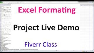 Excel Formatting Task Fiverr live |  Data Entry Work Demo For Newbies on Fiverr | Easy Mentor