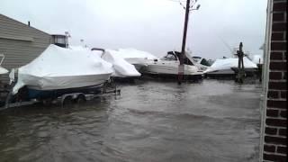 Hurricane Sandy Slams Piermont NY.