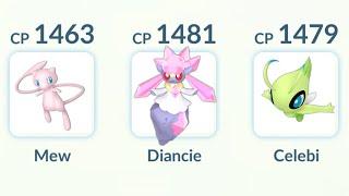 TRIPLE MYTHICAL: DIANCIE, MEW, CELEBI (Pokemon GO)