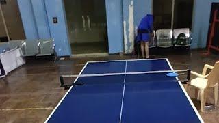 Multiballs table tennis training session