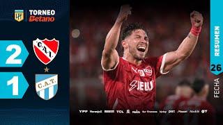 INDEPENDIENTE 2 - 1 ATLÉTICO TUCUMÁN I Resumen del partido | #TorneoBetano 2024